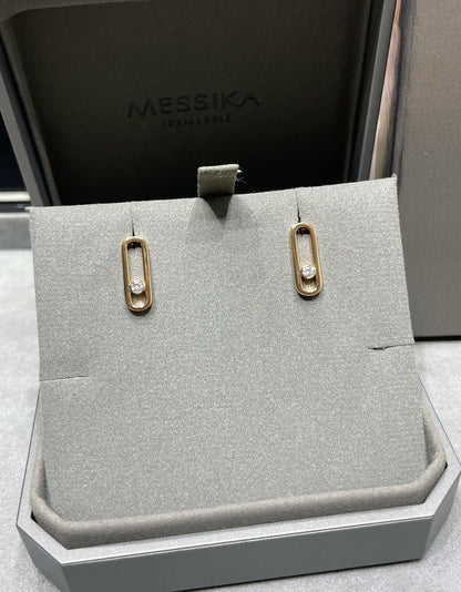 [⭐Lioran]MOVE UNO SMALL 1 DIAMOND EARRINGS