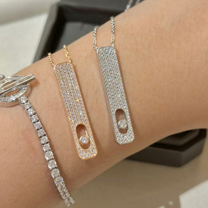 [⭐Lioran]MY FIRST DIAMOND PAVED NECKLACE
