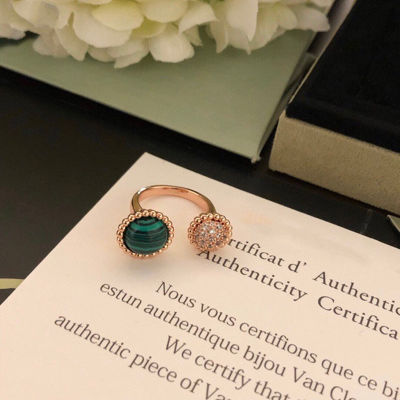 [⭐Lioran]PERLEE COULEURS DIAMOND ROSE GOLD BETWEEN THE FINGER RING