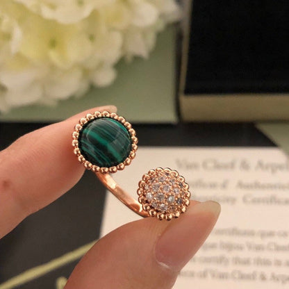 [⭐Lioran]PERLEE COULEURS DIAMOND ROSE GOLD BETWEEN THE FINGER RING