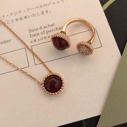 [⭐Lioran]PERLEE COULEURS DIAMOND ROSE GOLD BETWEEN THE FINGER RING