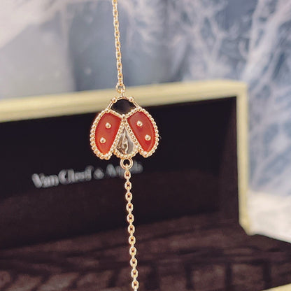 [⭐Lioran]LUCKY SPRING 1 MOTIF PINK GOLD BRACELET