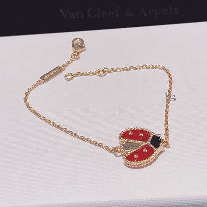 [⭐Lioran]LUCKY SPRING 1 MOTIF PINK GOLD BRACELET