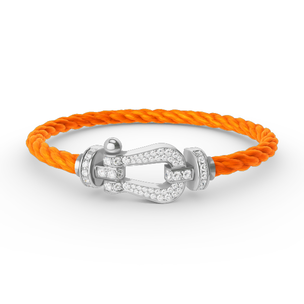 [⭐Lioran]FORCE LARGE HORSESHOE FULL DIAMOND BRACELET SILVER