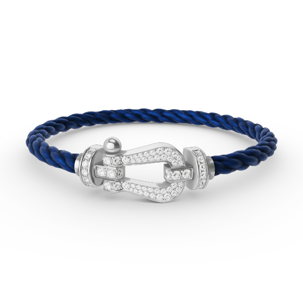 [⭐Lioran]FORCE LARGE HORSESHOE FULL DIAMOND BRACELET SILVER