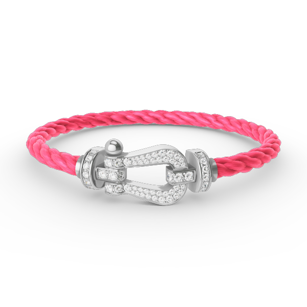 [⭐Lioran]FORCE LARGE HORSESHOE FULL DIAMOND BRACELET SILVER