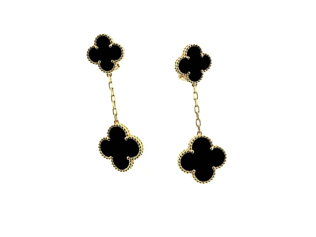 [⭐Lioran]CLOVER 2 MOTIFS  EARRINGS (MULTIPLE CHOICESC