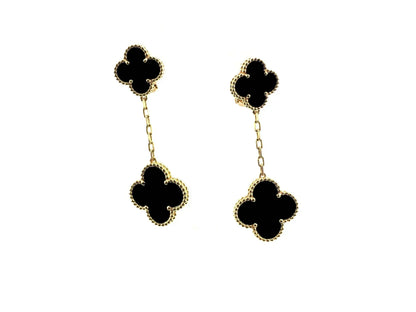 [⭐Lioran]CLOVER 2 MOTIFS  EARRINGS (MULTIPLE CHOICESC