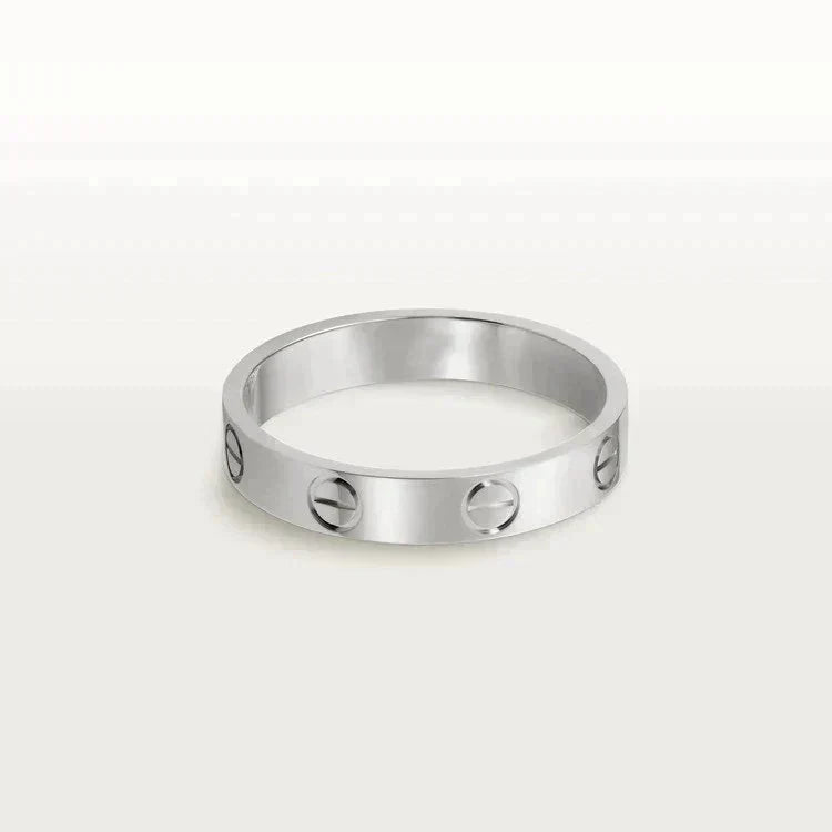 [⭐Lioran]LOVE RING 4MM 1 DIAMOND SILVER