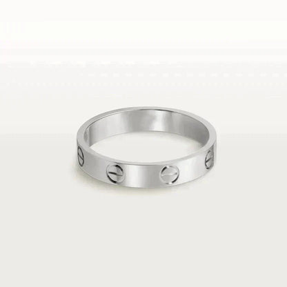 [⭐Lioran]LOVE RING 4MM 1 DIAMOND SILVER