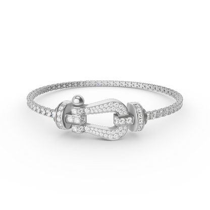 [⭐Lioran]FORCE  LARGE HORSESHOE FULL DIAMOND TENNIS BRACELET