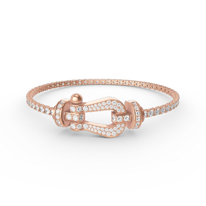 [⭐Lioran]FORCE  LARGE HORSESHOE FULL DIAMOND TENNIS BRACELET