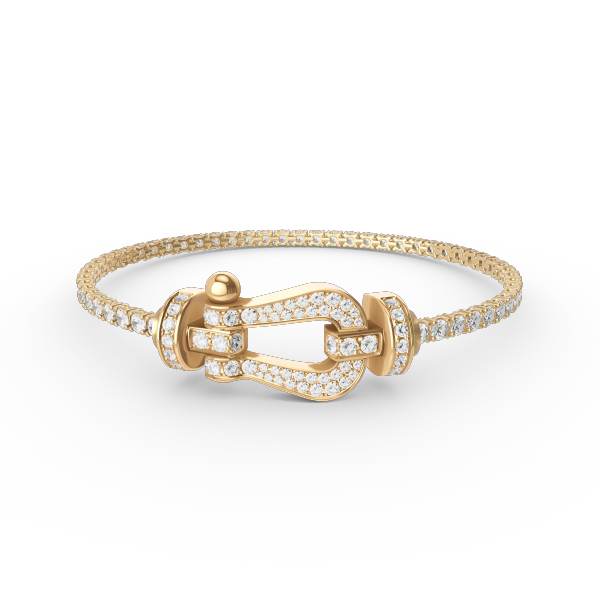 [⭐Lioran]FORCE  LARGE HORSESHOE FULL DIAMOND TENNIS BRACELET