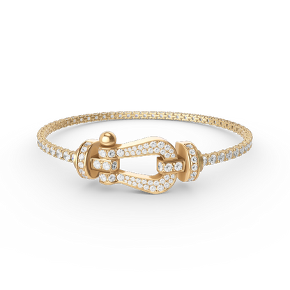 [⭐Lioran]FORCE  LARGE HORSESHOE FULL DIAMOND TENNIS BRACELET